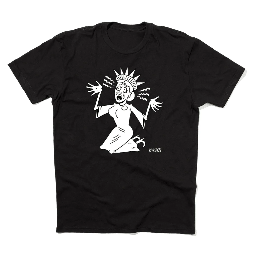 'Lady Liberty: Patriotic Panic' T-Shirt - Image 2