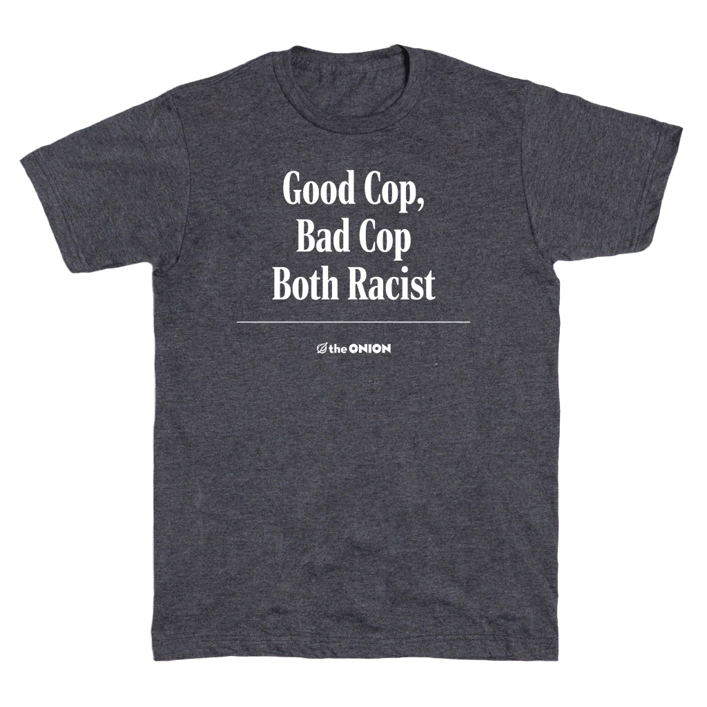 'Good Cop, Bad Cop Onion' Headline T-Shirt - Image 2
